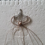 Boucles d'oreilles micro-macramé – Pierre naturelle, mariage Micro Noeuds