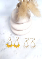 Boucles d’oreilles micro-macramé argent 925 Micro Noeuds