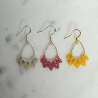 Boucles d’oreilles micro-macramé argent 925 Micro Noeuds