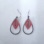 Boucles d'oreilles micro-macramé acier inoxydable légères fait main
