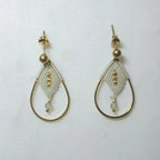 Boucles d'oreilles micro-macramé – Acier inoxydable, légères, fait main Micro Noeuds