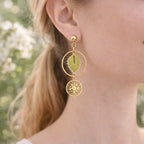 Boucles d’oreilles asymétriques micro-macramé personnalisables  SYNAE Micro Noeuds