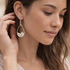 Boucles d’oreilles goutte micro-macramé  – Crochets argent 925 Ma boutique