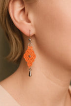 Boucles d’oreilles micro-macramé personnalisables STELLA Micro Noeuds