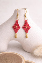 Boucles d’oreilles micro-macramé personnalisables STELLA Micro Noeuds