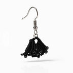 Boucles d’oreilles micro-macramé éventail – Crochets en acier inoxydable OPHEA Micro Noeuds