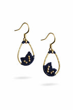 Boucles d’oreilles goutte micro-macramé  – Crochets argent 925 Ma boutique