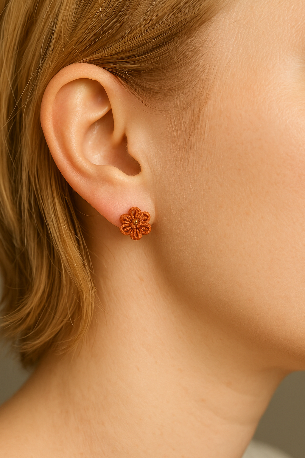 Boucles d’oreilles fleurs fait main – Fleur d’Automne