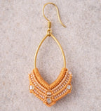 Boucles d’oreilles micro-macramé navette bohème ELYNA Micro Noeuds
