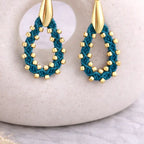 Boucles d’oreilles Azura – micro-macramé & argent 925 AZURA Micro Noeuds