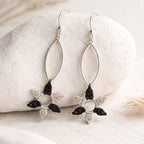 Boucles d’oreilles-micro-macramé étoile- NOELA Micro Noeuds