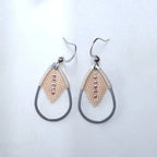Boucles d'oreilles micro-macramé acier inoxydable légères fait main
