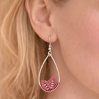 Boucles d’oreilles Horizon Bleu -micro-macramé & argent 925-SOLEA Micro Noeuds