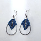 Boucles d'oreilles micro-macramé acier inoxydable légères fait main
