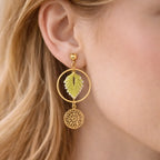 Boucles d’oreilles asymétriques micro-macramé personnalisables  SYNAE Micro Noeuds