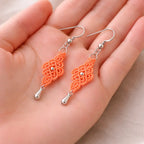 Boucles d’oreilles micro-macramé personnalisables STELLA Micro Noeuds