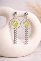 Boucles longues feuille – Micro-macramé FLEORA Micro Noeuds