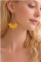 Boucles d’oreilles micro-macramé éventail argent 925 Micro Noeuds