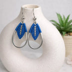 Boucles d'oreilles micro-macramé – Acier inoxydable, légères, fait main Micro Noeuds